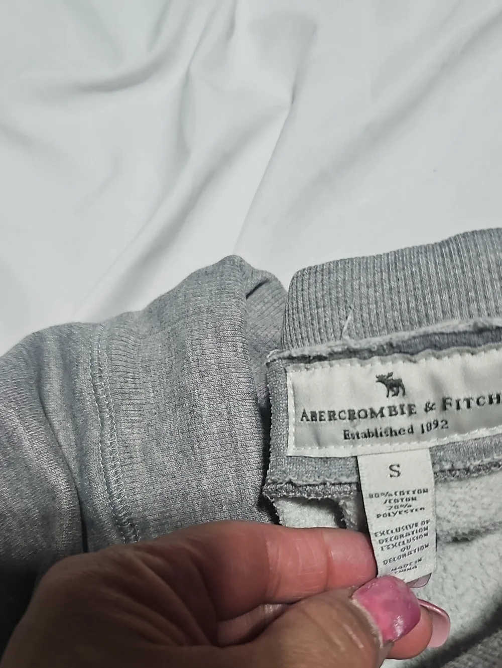 💖Abercrombie&Fitch heather gray heritage flare sweatpants Sm W13 BR10 IS28 ASIS - Picture 8 of 12